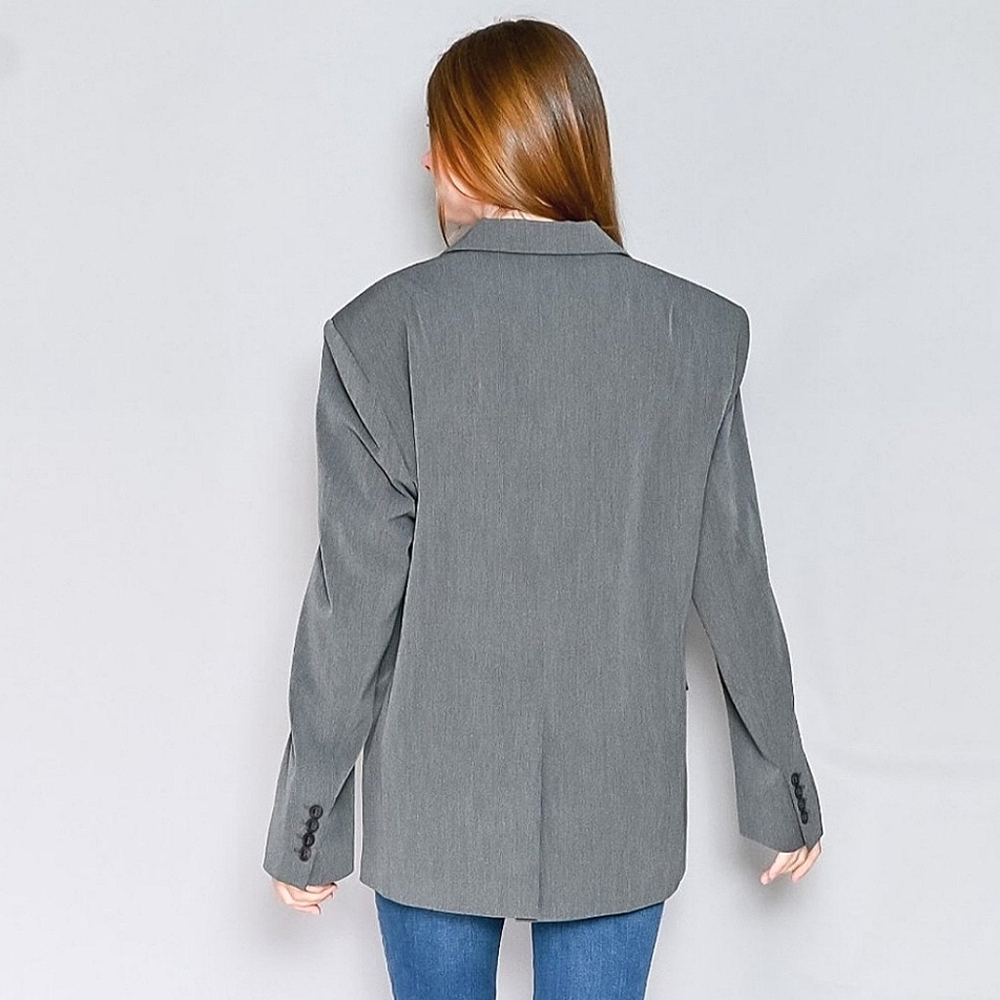 Djerf Avenue Forever Single-Breasted Blazer City Classic Formal Neutral - Picture 4 of 16